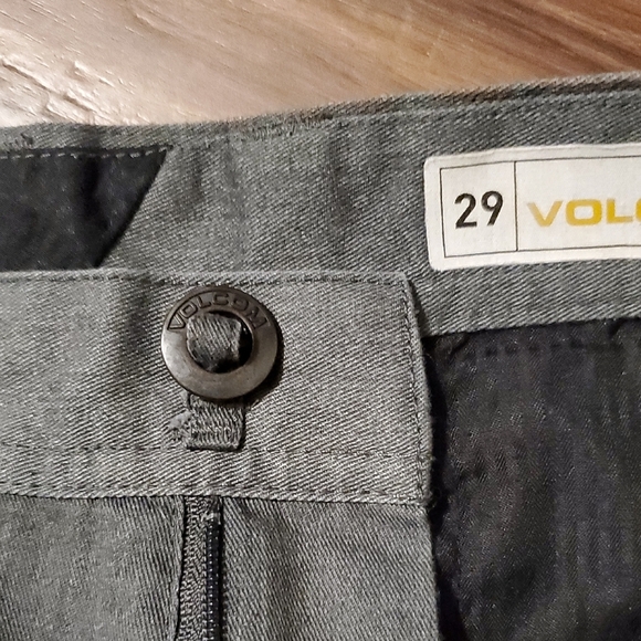 Volcom Men's Charcoal Flat Front Shorts - Picture 3 of 7